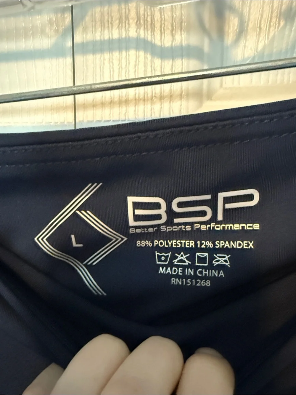 High-Waist Navy Leggings with Media Pocket